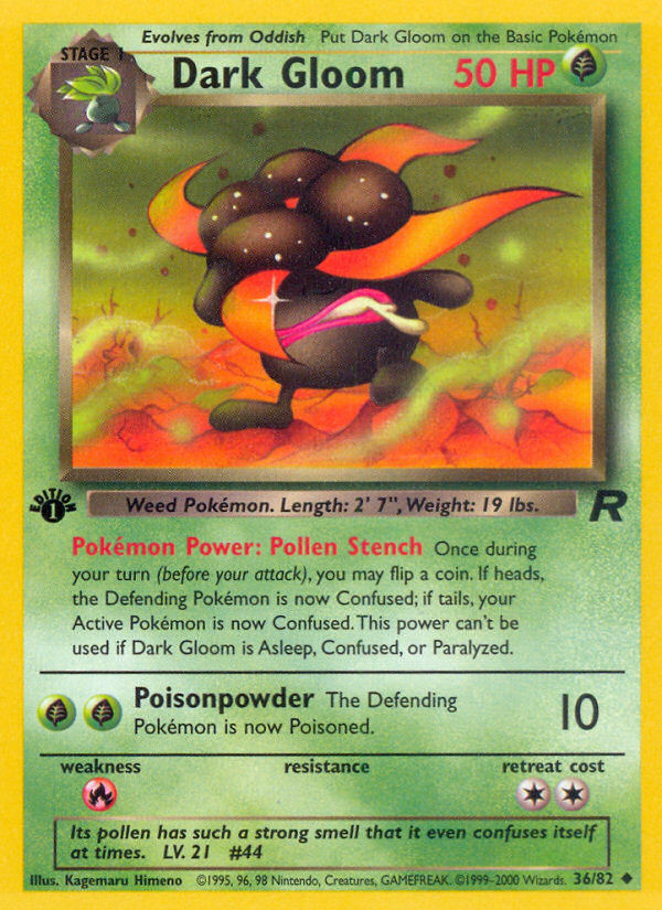 Dark Gloom 36/82 — Pokémon Team Rocket card