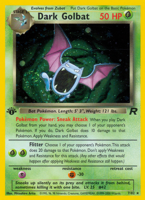 Dark Golbat 7/82 — Pokémon Team Rocket card
