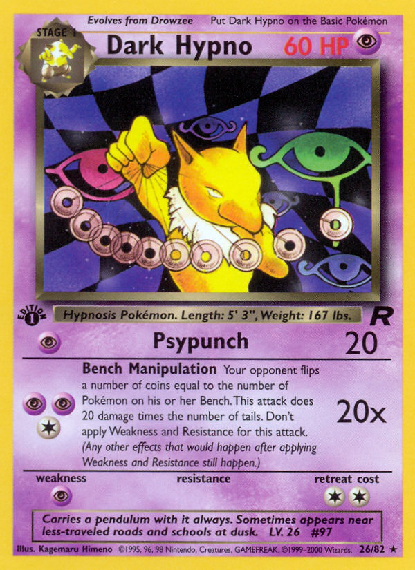 Dark Hypno 26/82 — Pokémon Team Rocket card