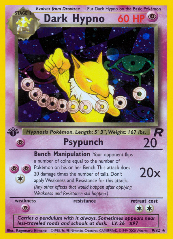 Dark Hypno 9/82 — Pokémon Team Rocket card
