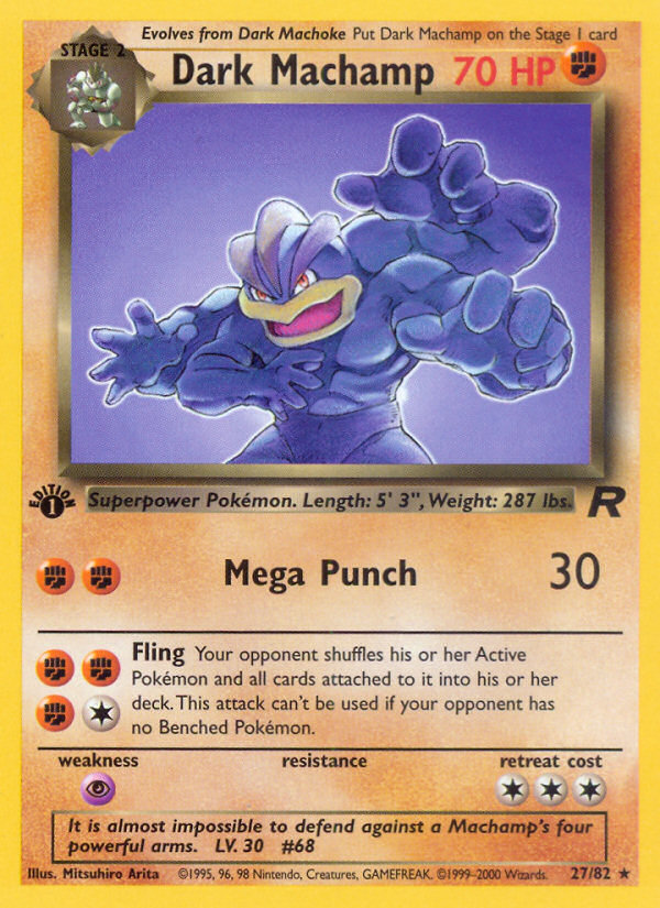 Dark Machamp 27/82 — Pokémon Team Rocket card