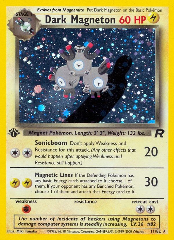 Dark Magneton 11/82 — Pokémon Team Rocket card