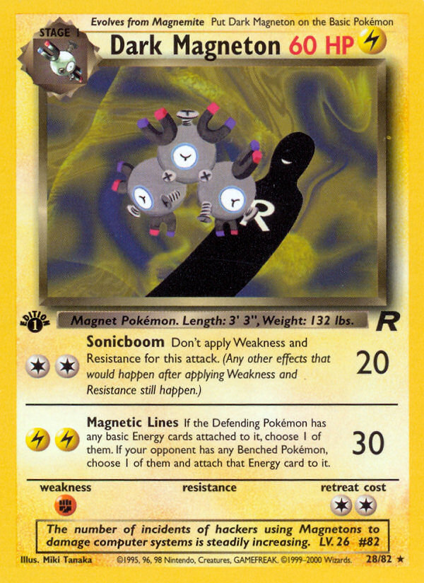 Dark Magneton 28/82 — Pokémon Team Rocket card