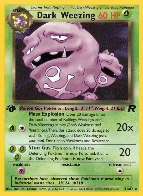 Dark Weezing 31/82 — Pokémon Team Rocket card