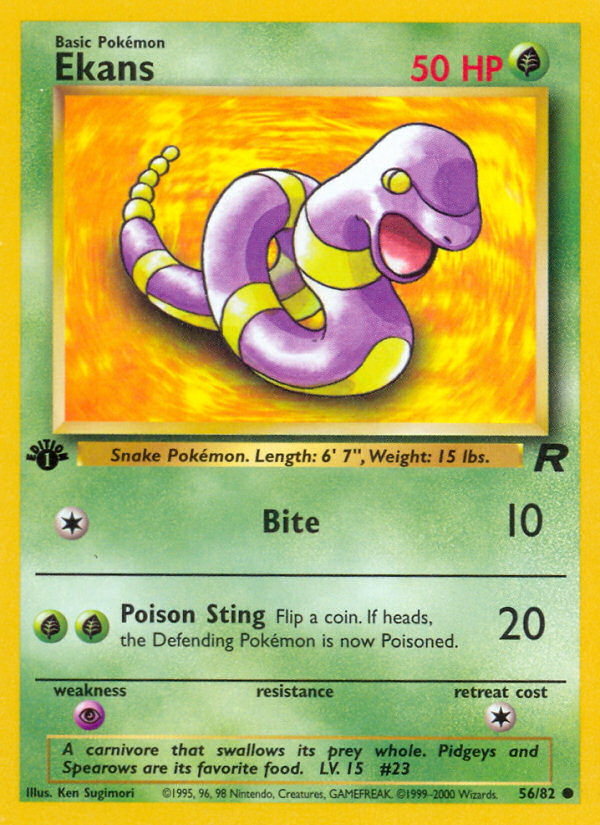 Ekans 56/82 — Pokémon Team Rocket card