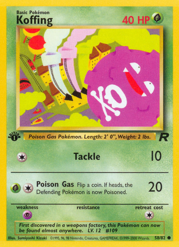 Koffing 58/82 — Pokémon Team Rocket card