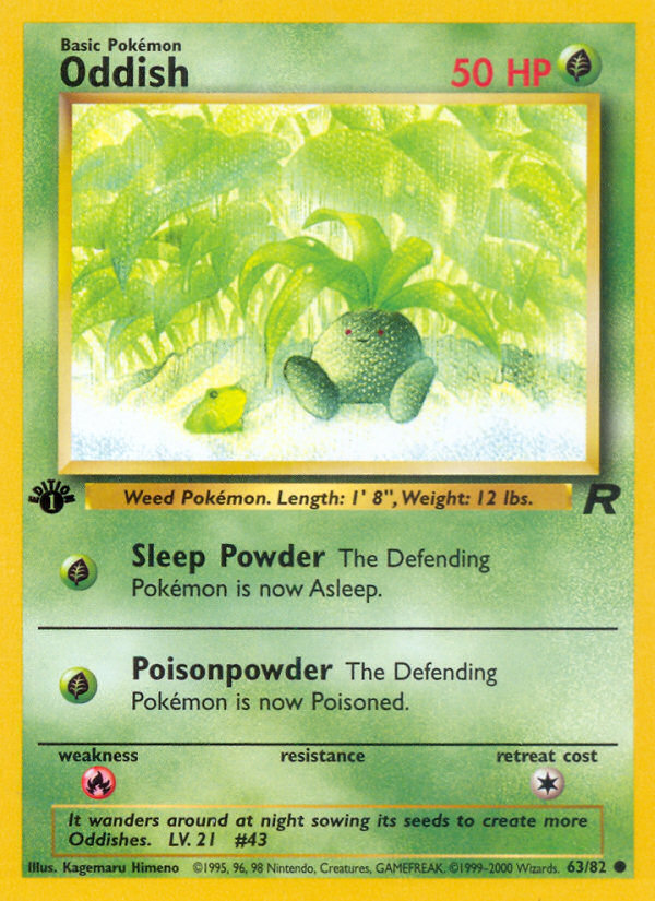Oddish 63/82 — Pokémon Team Rocket card