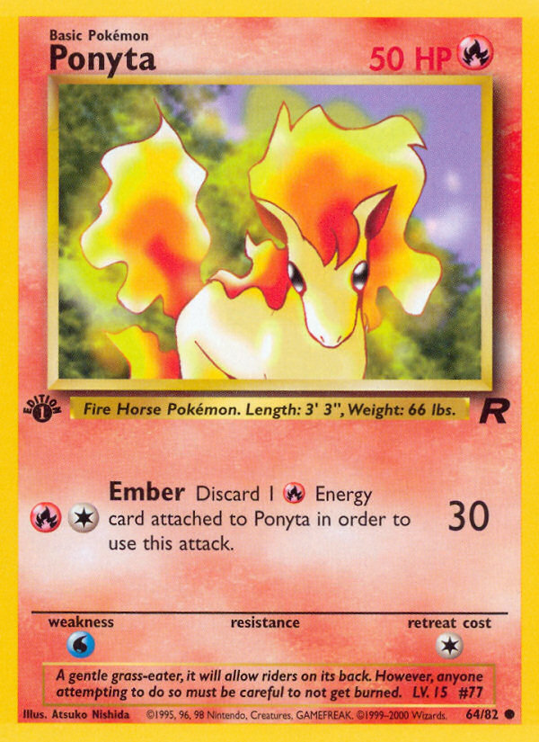 Ponyta 64/82 — Pokémon Team Rocket card