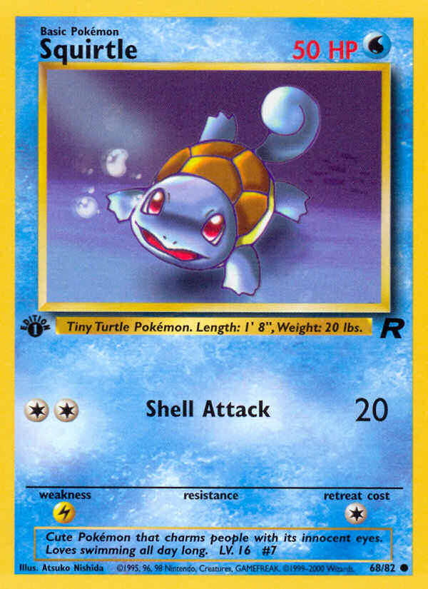 Squirtle 68/82 — Pokémon Team Rocket card