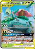 Celebi & Venusaur-GX 1/181 English Pokémon card from Team Up (2019)