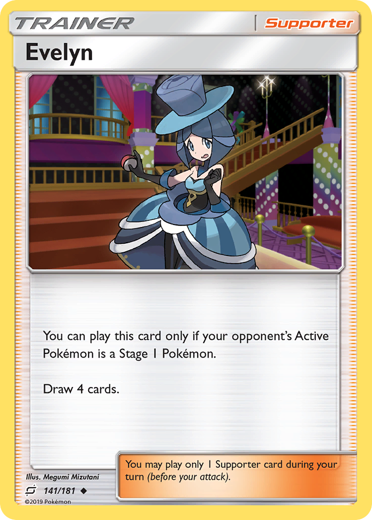 Evelyn 141/181 English Pokémon card from Team Up (2019)