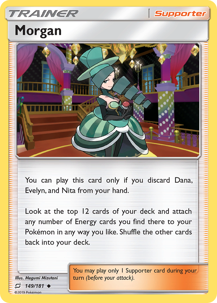 Morgan 149/181 English Pokémon card from Team Up (2019)