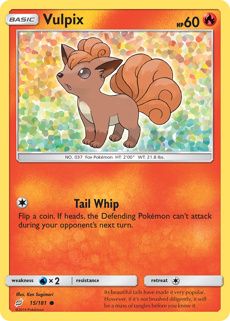 Vulpix 15/181 English Pokémon card from Team Up (2019)