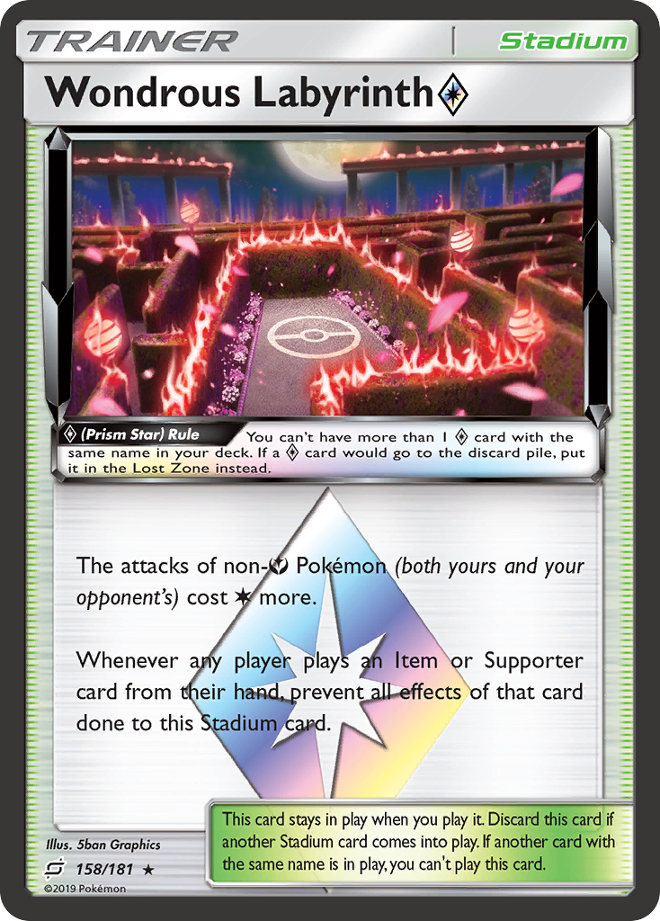 Wondrous Labyrinth ◇ 158/181 English Pokémon card from Team Up (2019)