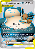 Eevee & Snorlax-GX 171/181 English Pokémon card from Team Up (2019)