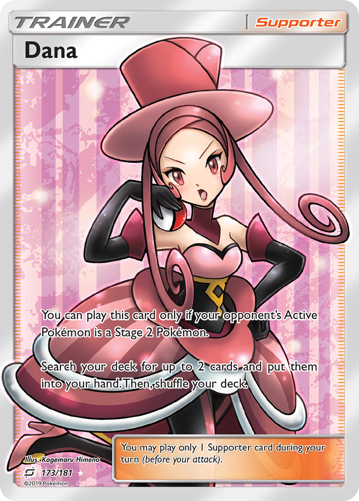 Dana 173/181 English Pokémon card from Team Up (2019)