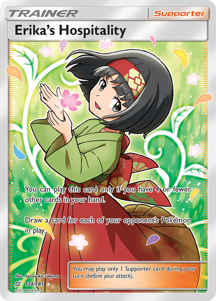 Erika's Hospitality 174/181 English Pokémon card from Team Up (2019)
