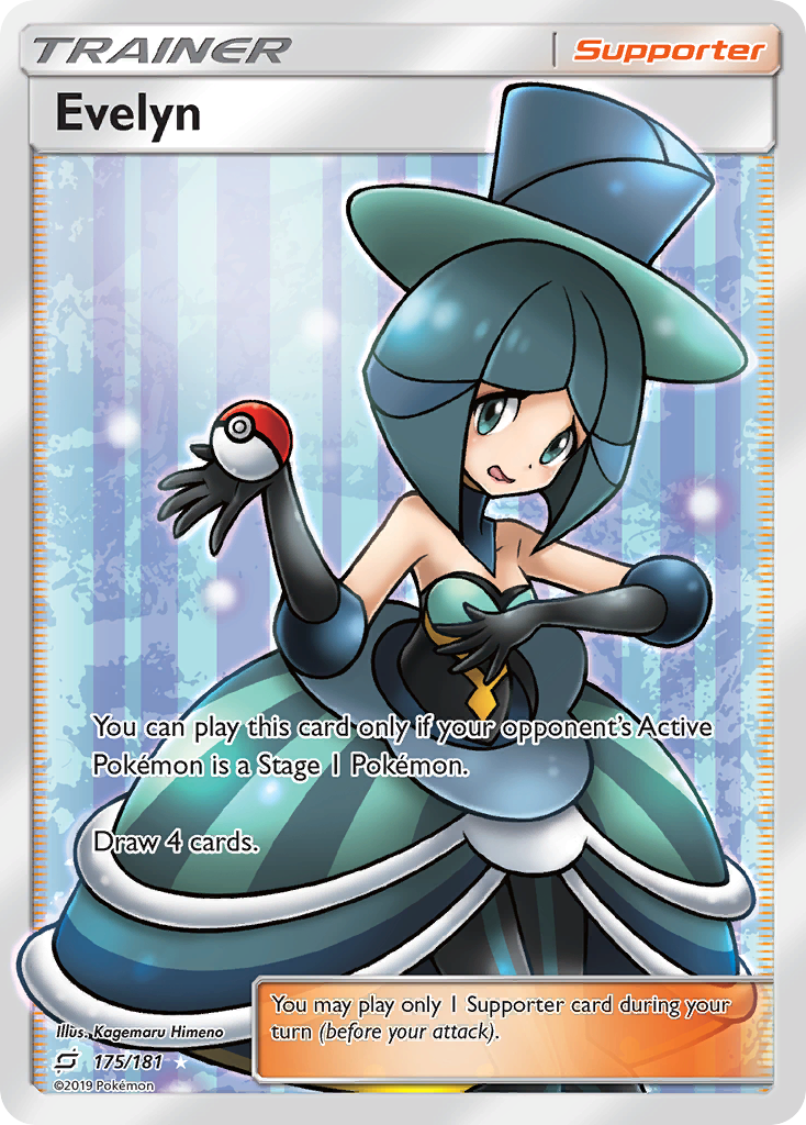 Evelyn 175/181 English Pokémon card from Team Up (2019)