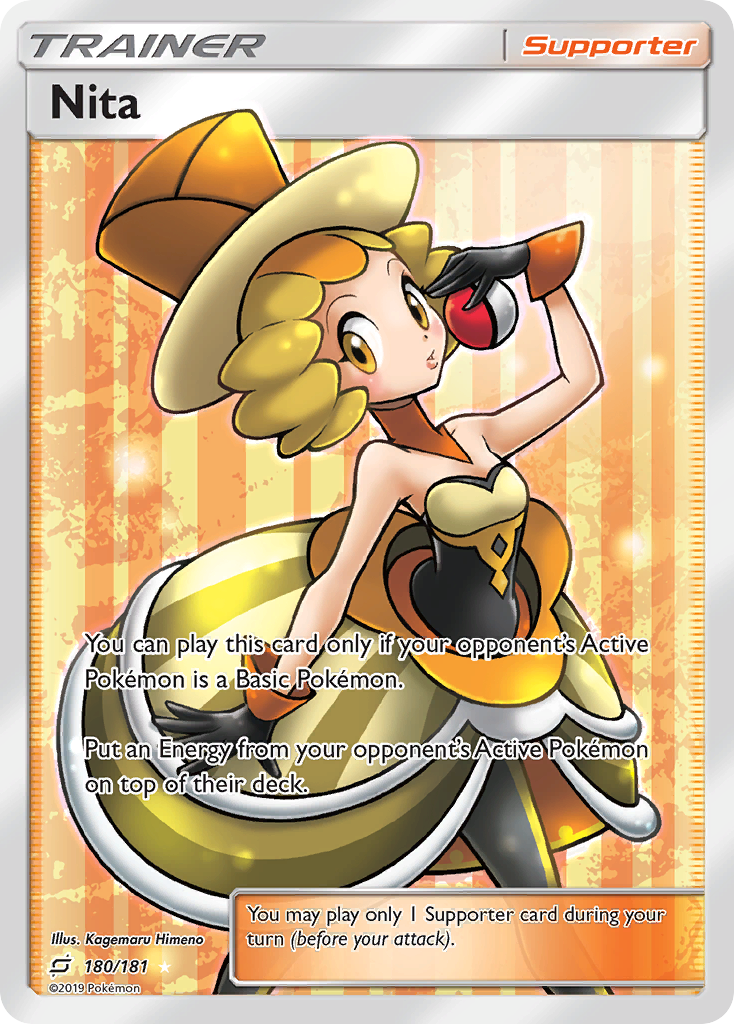 Nita 180/181 English Pokémon card from Team Up (2019)