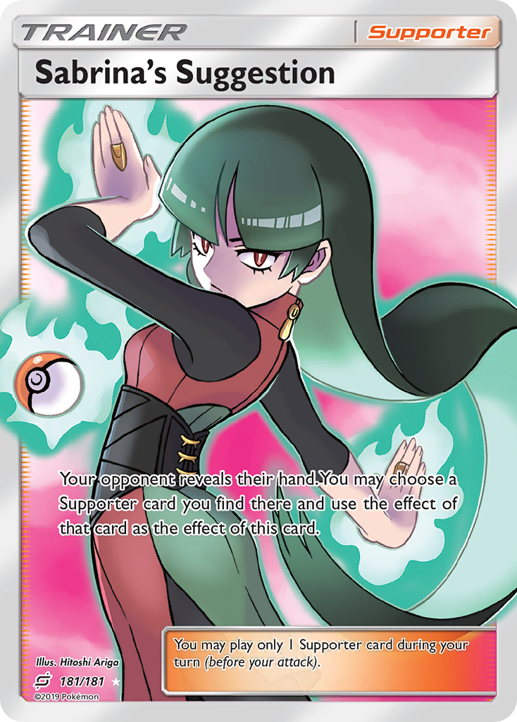 Sabrina's Suggestion 181/181 English Pokémon card from Team Up (2019)