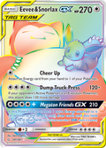 Eevee & Snorlax-GX 191/181 English Pokémon card from Team Up (2019)