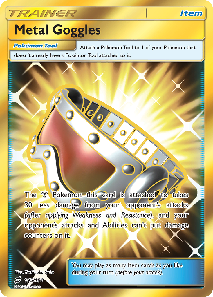Metal Goggles 195/181 English Pokémon card from Team Up (2019)