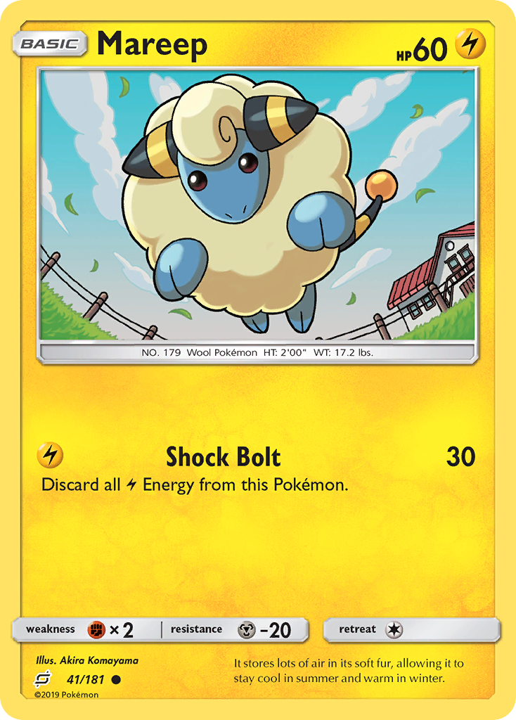 Mareep 41/181 English Pokémon card from Team Up (2019)