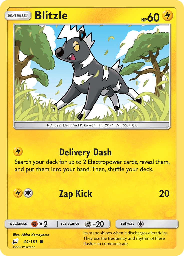 Blitzle 44/181 English Pokémon card from Team Up (2019)
