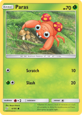 Paras 6/181 English Pokémon card from Team Up (2019)