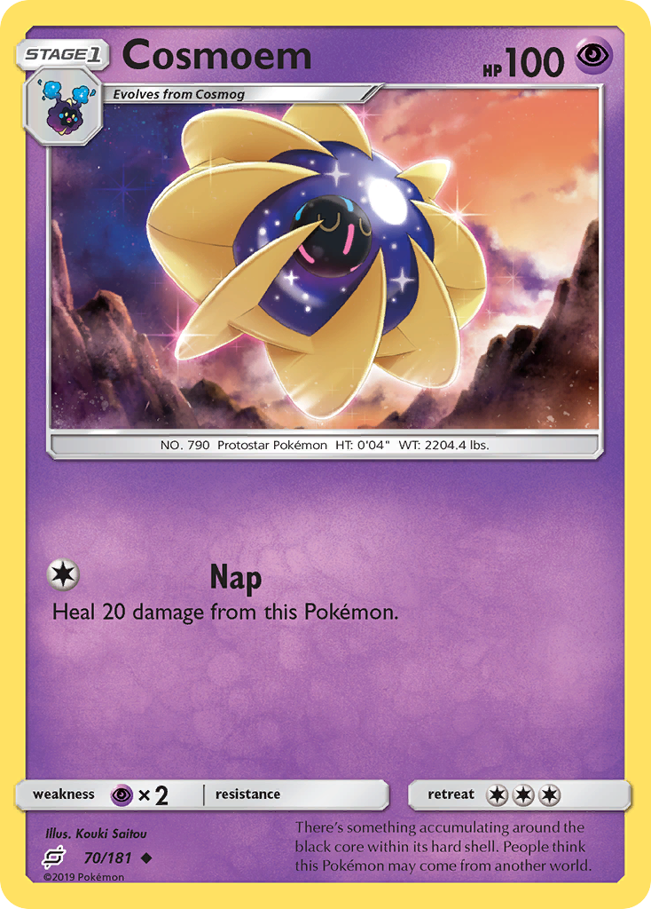 Cosmoem 70/181 English Pokémon card from Team Up (2019)