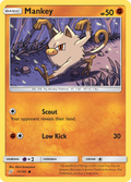 Mankey 71/181 English Pokémon card from Team Up (2019)