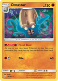 Omastar 76/181 English Pokémon card from Team Up (2019)