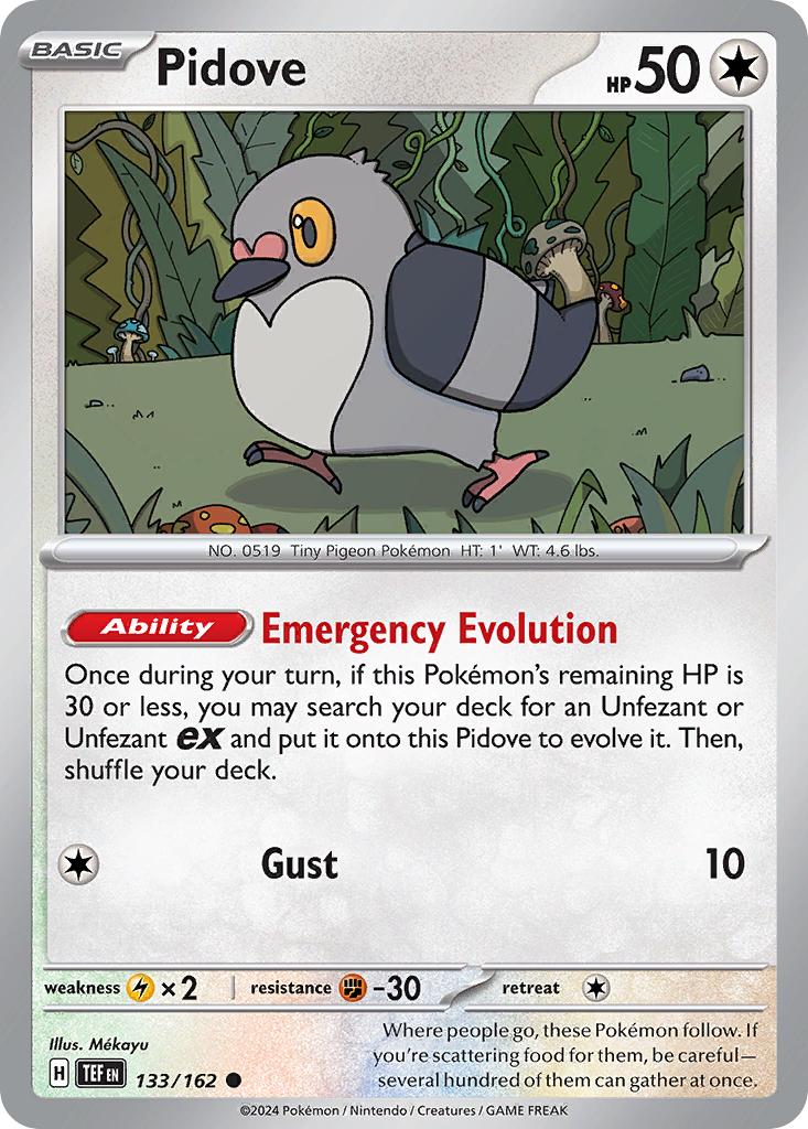 Pidove 133/162 — English Pokémon Temporal Forces (2024)