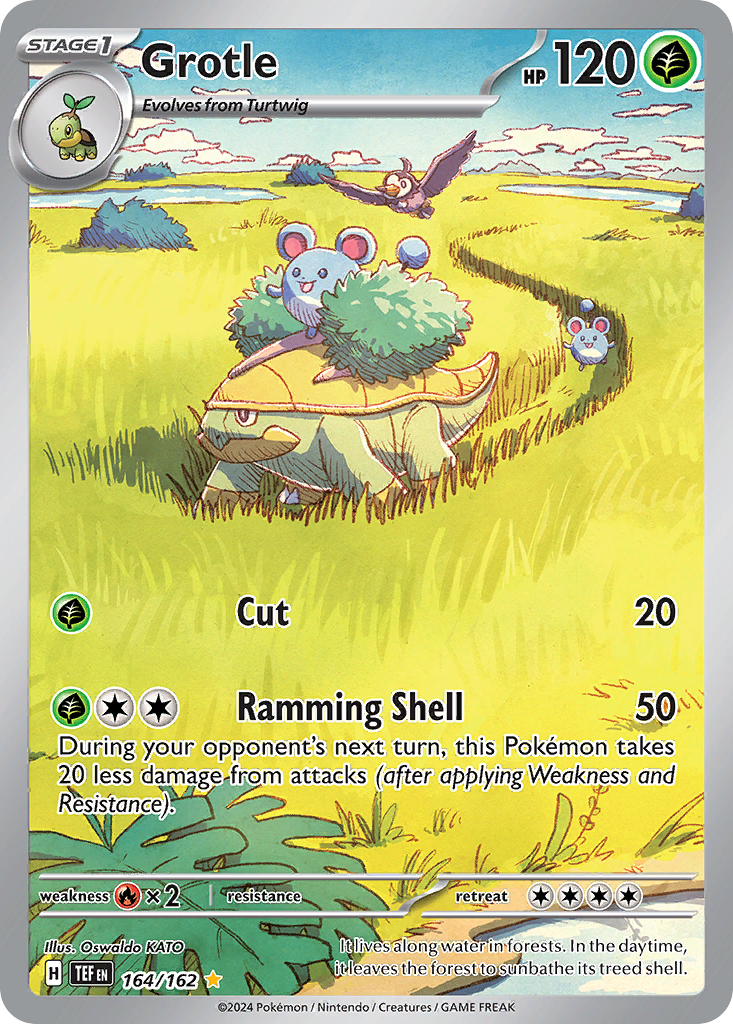 Grotle 164/162 — English Pokémon Temporal Forces (2024)