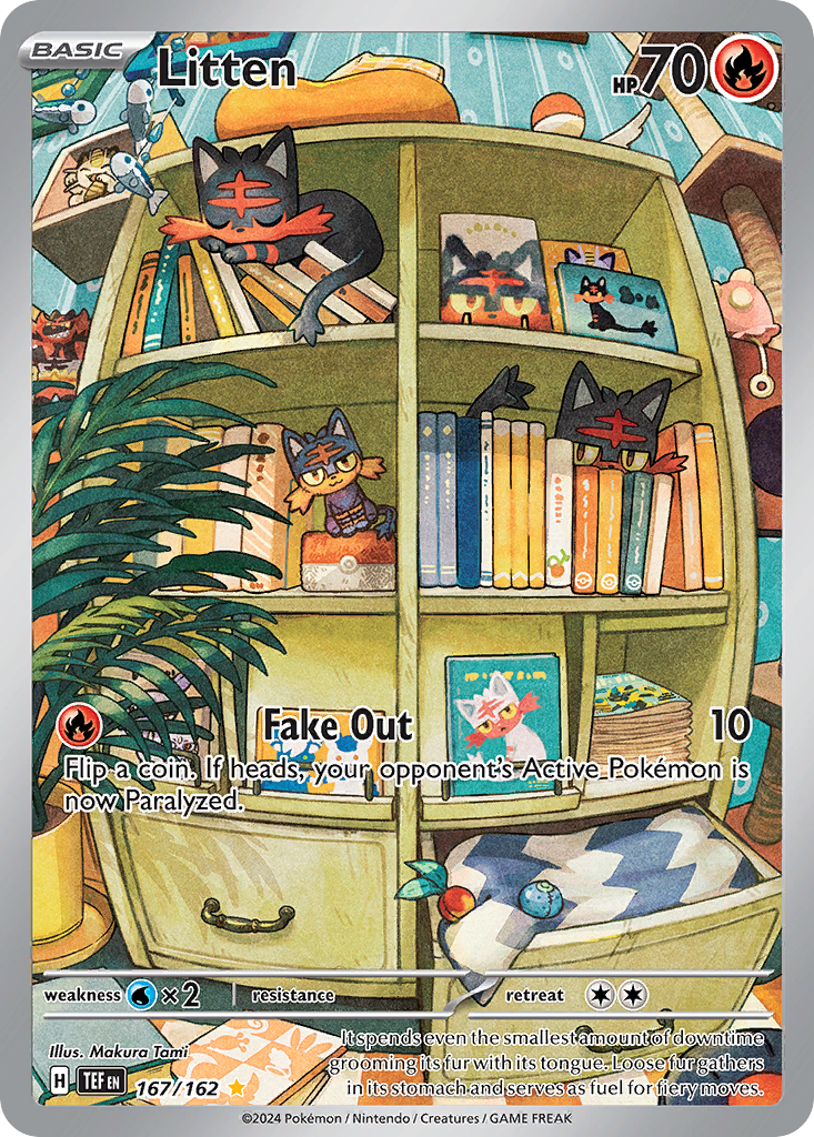 Litten 167/162 — English Pokémon Temporal Forces (2024)