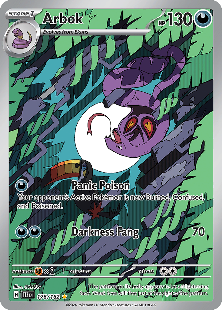 Arbok 176/162 — English Pokémon Temporal Forces (2024)