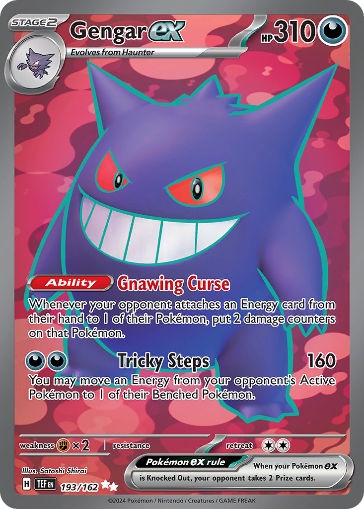 Gengar ex 193/162 — English Pokémon Temporal Forces (2024)