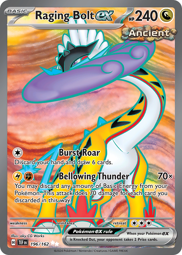 Raging Bolt ex 196/162 — English Pokémon Temporal Forces (2024)