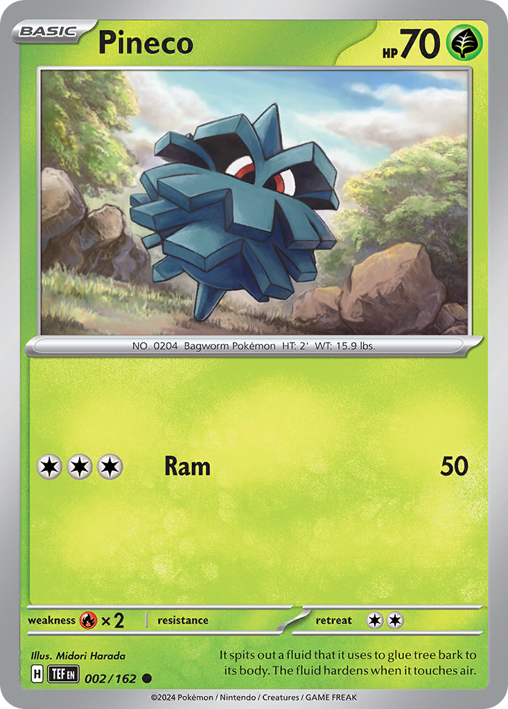 Pineco 2/162 — English Pokémon Temporal Forces (2024)