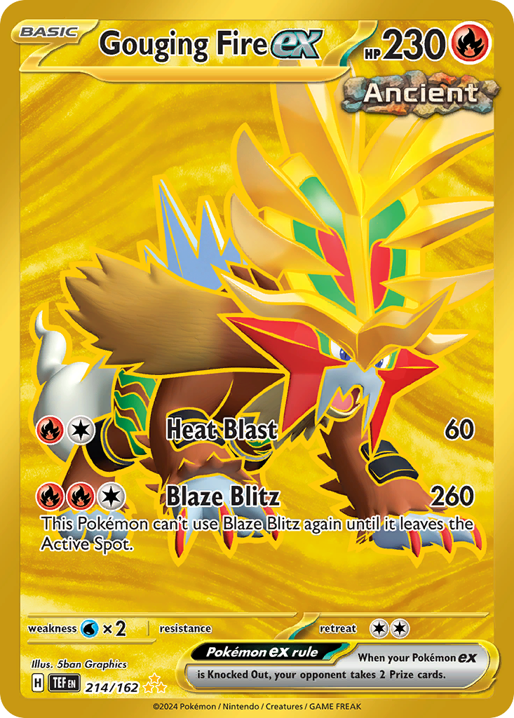 Gouging Fire ex 214/162 — English Pokémon Temporal Forces (2024)