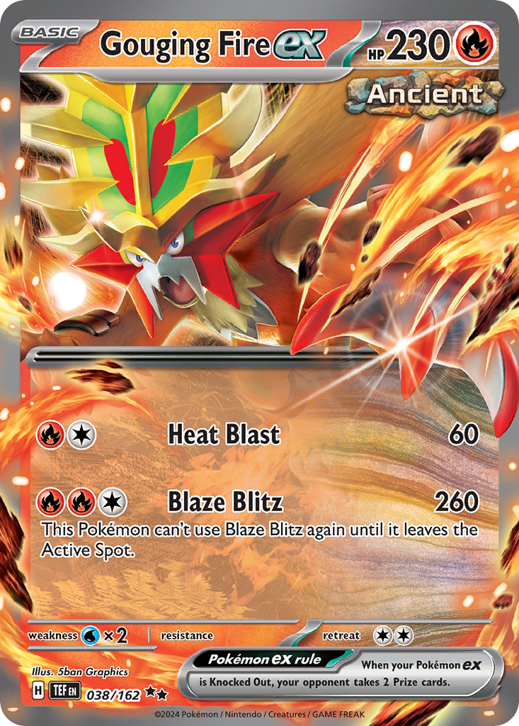 Gouging Fire ex 38/162 — English Pokémon Temporal Forces (2024)