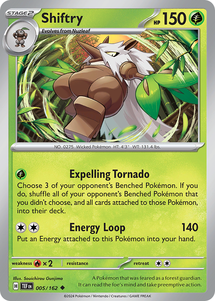 Shiftry 5/162 — English Pokémon Temporal Forces (2024)