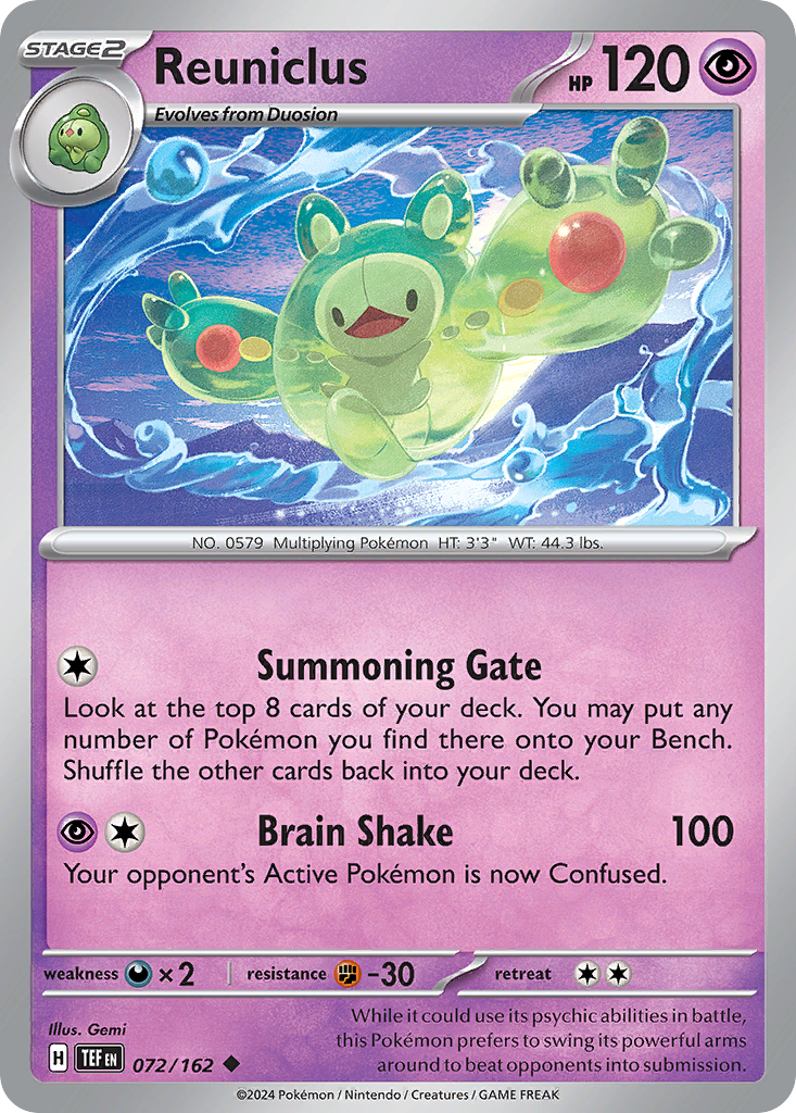 Reuniclus 72/162 — English Pokémon Temporal Forces (2024)