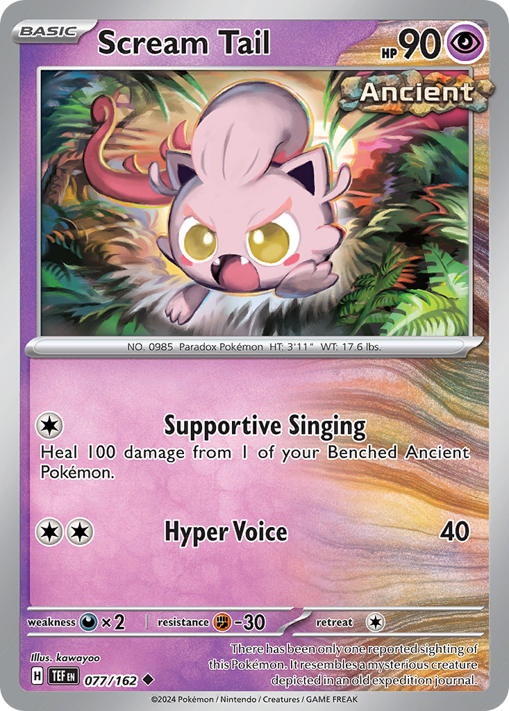 Scream Tail 77/162 — English Pokémon Temporal Forces (2024)