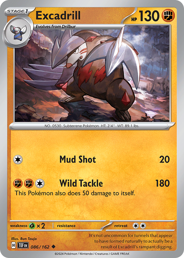 Excadrill 86/162 — English Pokémon Temporal Forces (2024)
