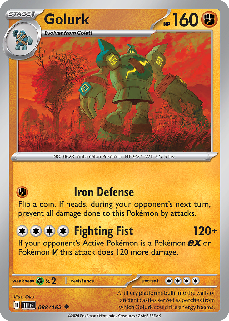 Golurk 88/162 — English Pokémon Temporal Forces (2024)