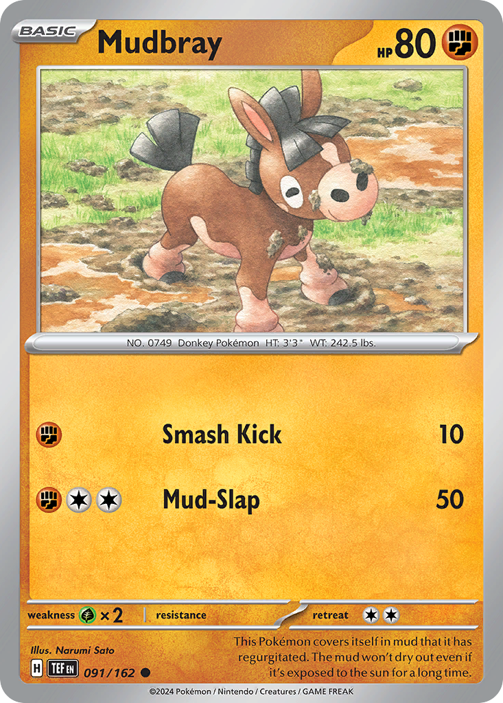 Mudbray 91/162 — English Pokémon Temporal Forces (2024)