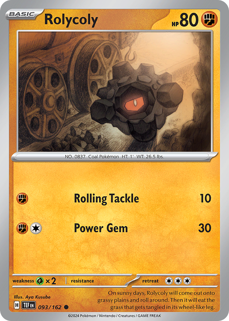 Rolycoly 93/162 — English Pokémon Temporal Forces (2024)