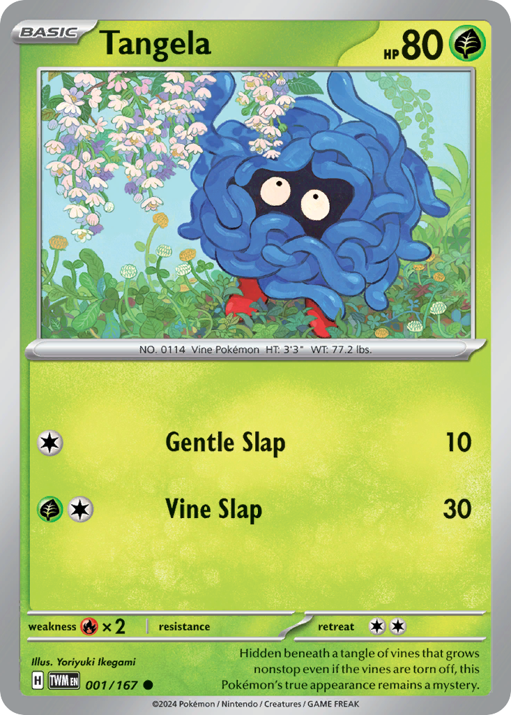 Tangela 1/167 — English Pokémon Twilight Masquerade (2024)