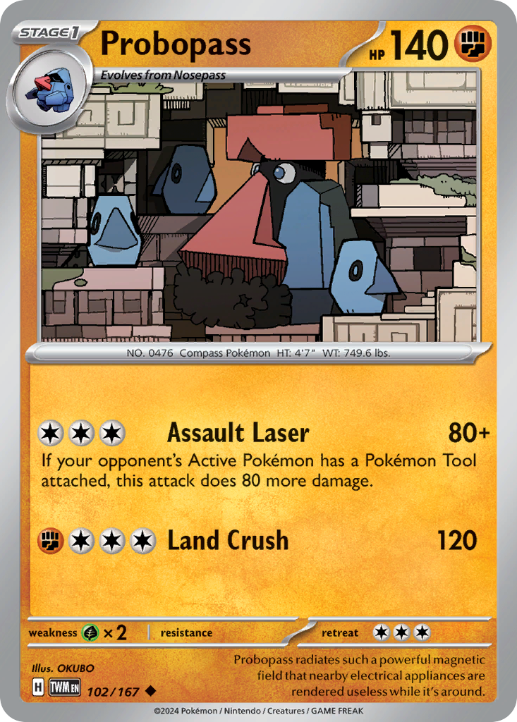Probopass 102/167 — English Pokémon Twilight Masquerade (2024)